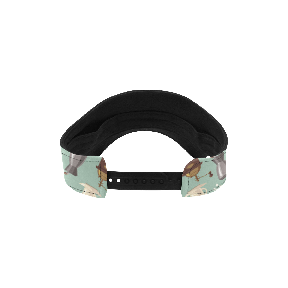 Coffee Pattern Print Design 04 Unisex Sun Visor
