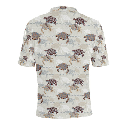 Sea Turtle Pattern Print Design T07 Men Polo Shirt
