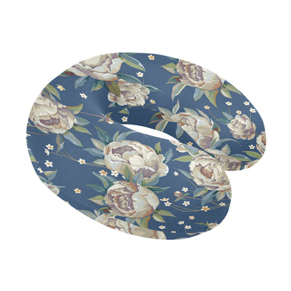 Peony Pattern Print Design A03 U-Shaped Travel Neck Pillow
