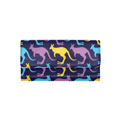 Kangaroos Pattern Print Design 02 Women's Trifold Wallet