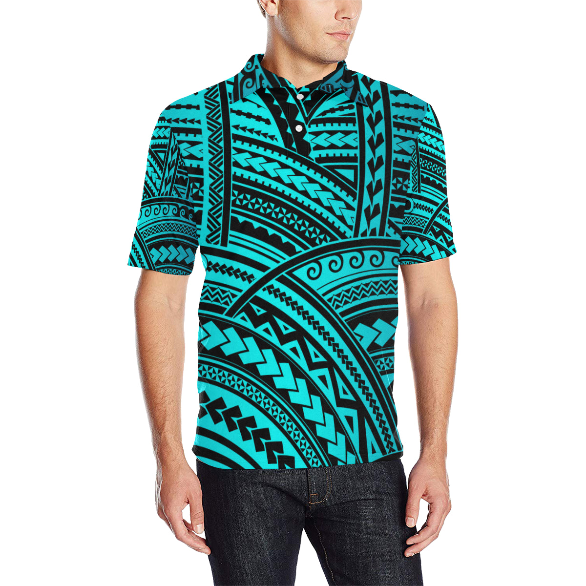 Polynesian Tribal Men Polo Shirt