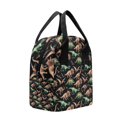 Dinosaur Print Pattern Insulated Lunch Bag