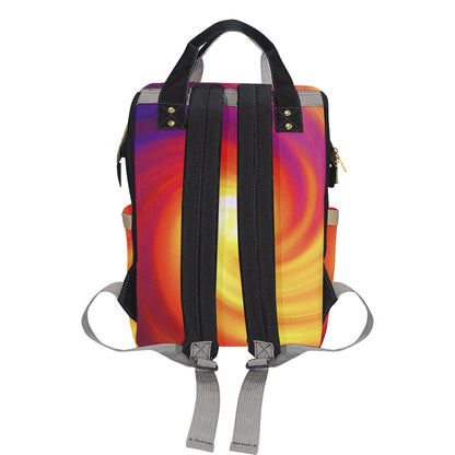Vortex Twist Swirl Flame Themed Diaper Bag Backpack