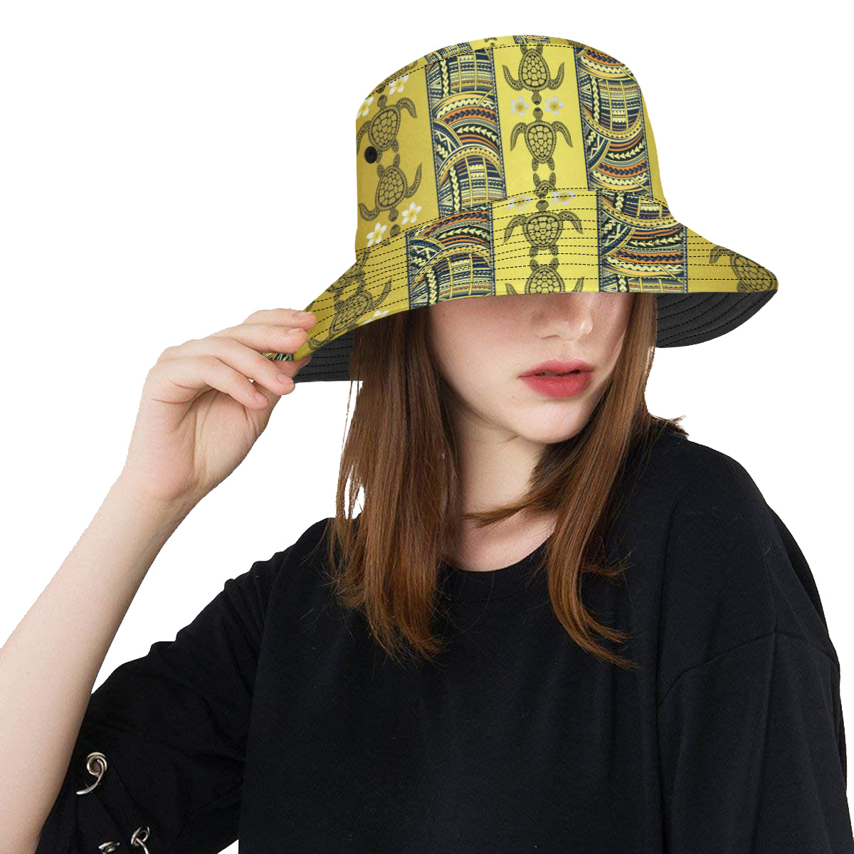 Polynesian Turtle Hawaiian Design Print Unisex Bucket Hat