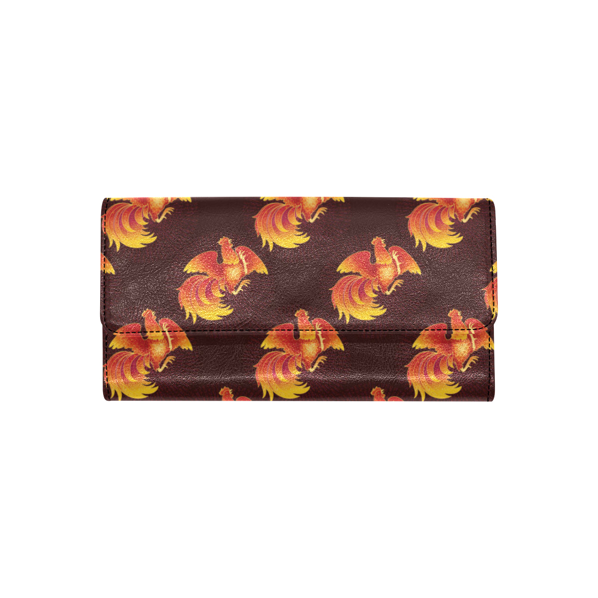 Rooster Pattern Print Design A04 Women's Trifold Wallet