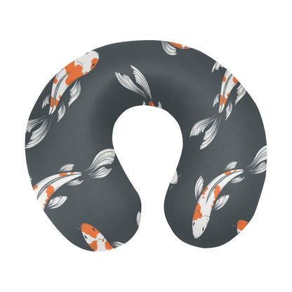 KOI Fish Pattern Print Design 04 U-Shaped Travel Neck Pillow