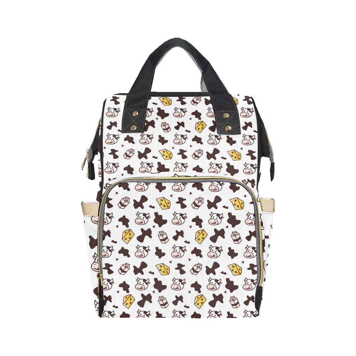 Cow Pattern Print Design 06 Diaper Bag Backpack