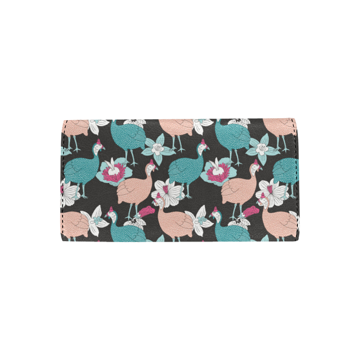 Guinea Fowl Pattern Print Design 03 Women's Trifold Wallet