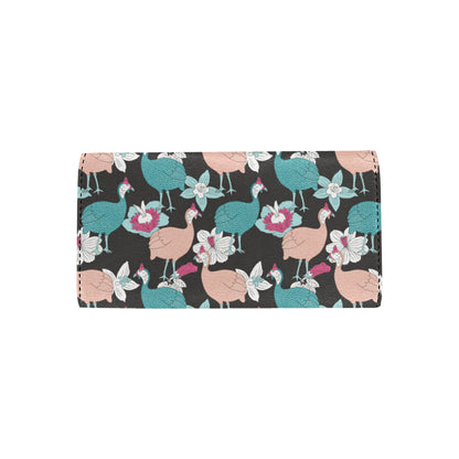 Guinea Fowl Pattern Print Design 03 Women's Trifold Wallet