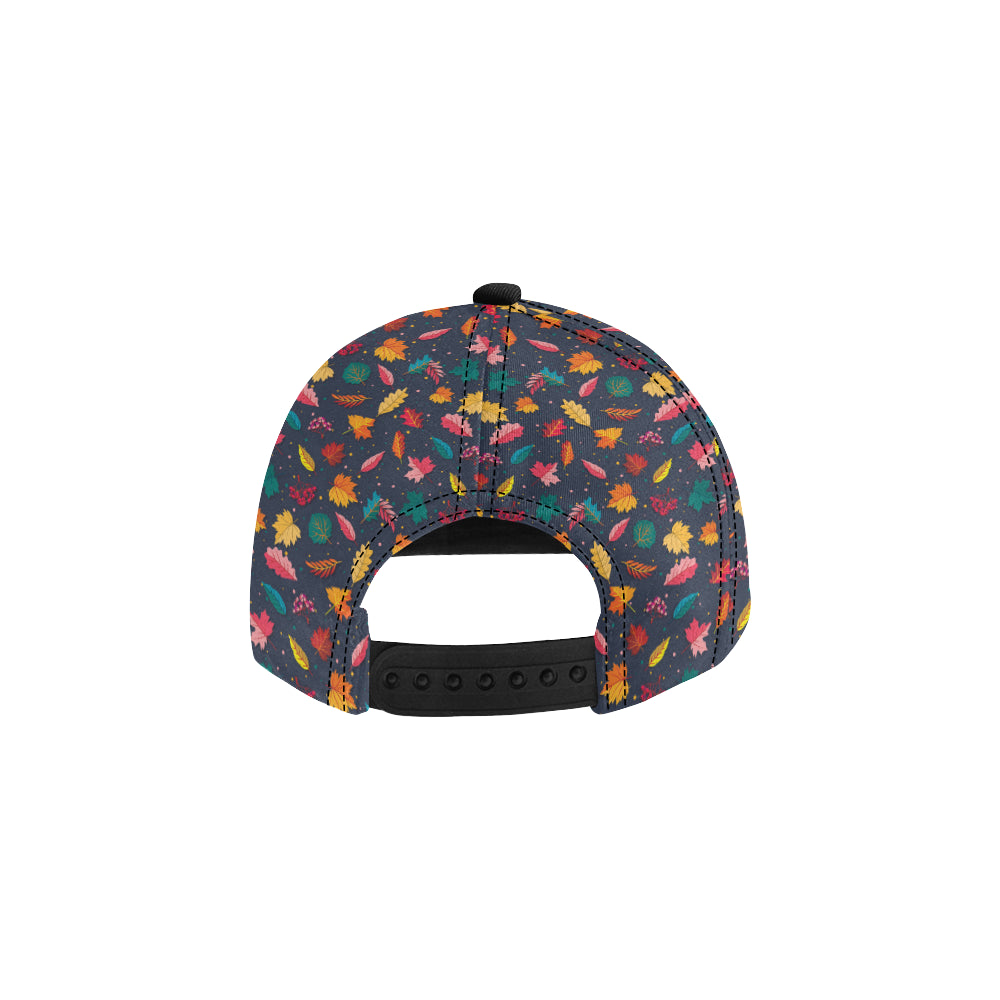 Elm Leave Colorful Print Pattern Snapback Cap