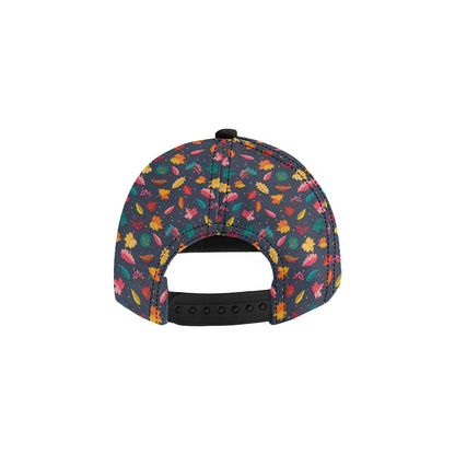 Elm Leave Colorful Print Pattern Snapback Cap