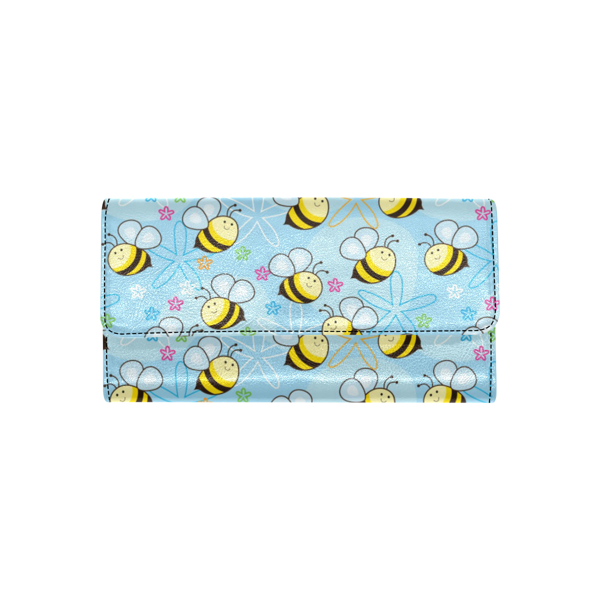 Bee Pattern Print Design BEE03 Women's Trifold Wallet