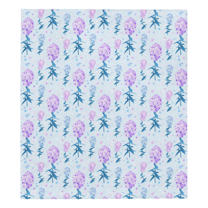 Lilac Pattern Print Design LI05 Premium Quilt
