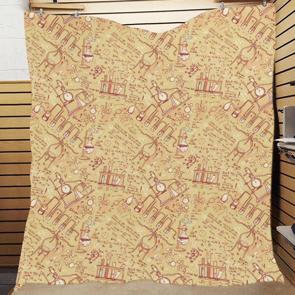 Chemical Pattern Print Design 01 Premium Quilt