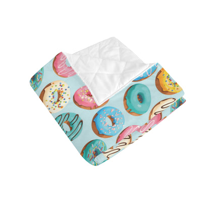 Donut Pattern Print Design DN05 Premium Quilt