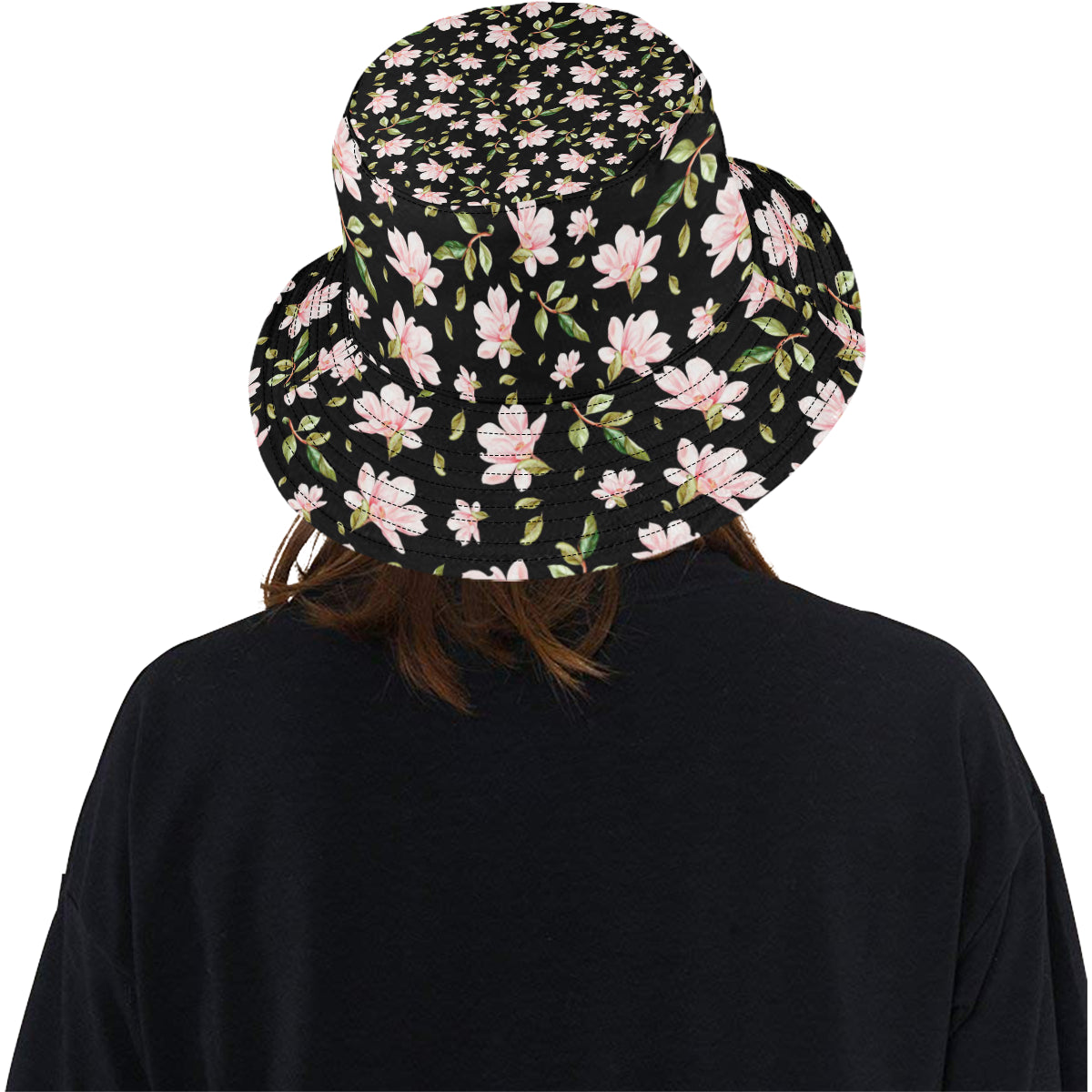 Magnolia Pattern Print Design MAG01 Unisex Bucket Hat