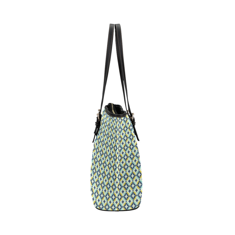 Swedish Design Pattern Leather Tote Bag