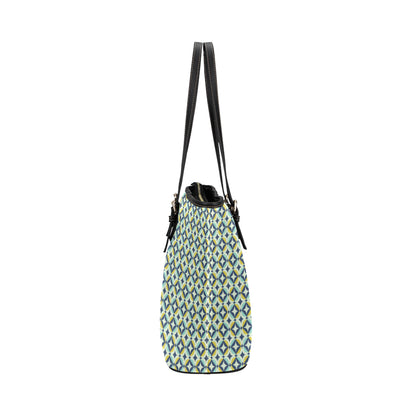 Swedish Design Pattern Leather Tote Bag
