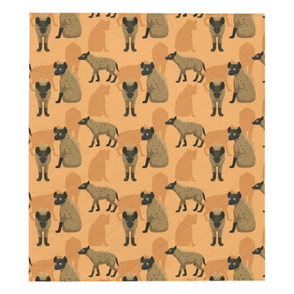 Hyena Pattern Print Design 01 Premium Quilt