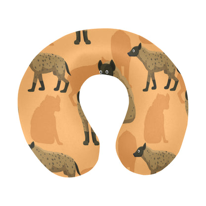 Hyena Pattern Print Design 01 U-Shaped Travel Neck Pillow