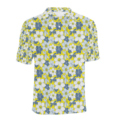 Daffodils Pattern Print Design 01 Men Polo Shirt
