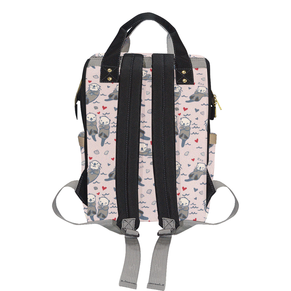 Sea Otter Pattern Print Design 02 Diaper Bag Backpack