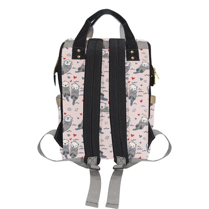 Sea Otter Pattern Print Design 02 Diaper Bag Backpack