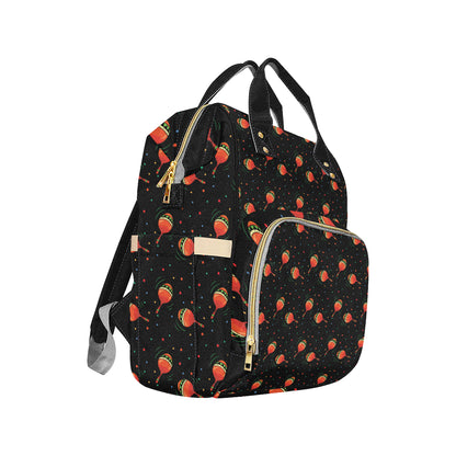 Maracas Pattern Print Design 03 Diaper Bag Backpack