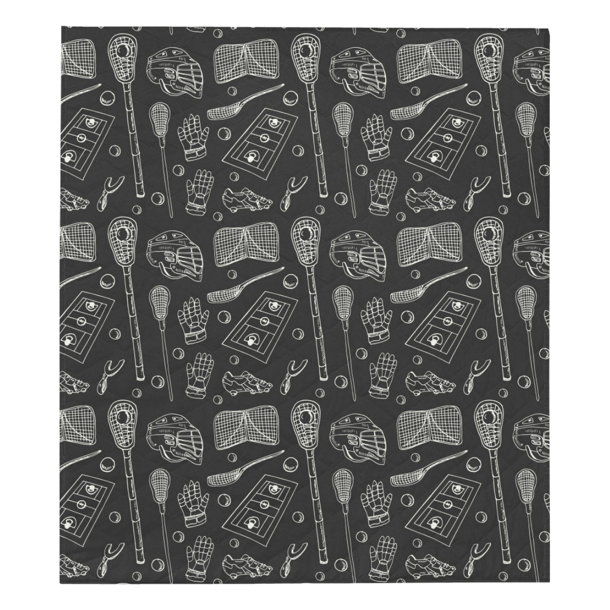 Lacrosse Pattern Print Design 01 Premium Quilt
