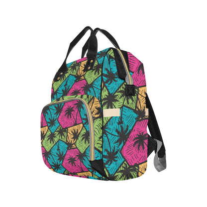 Palm Tree Pattern Print Design PT09 Diaper Bag Backpack