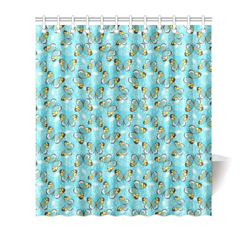 Butterfly Pattern Print Design 010 Shower Curtain