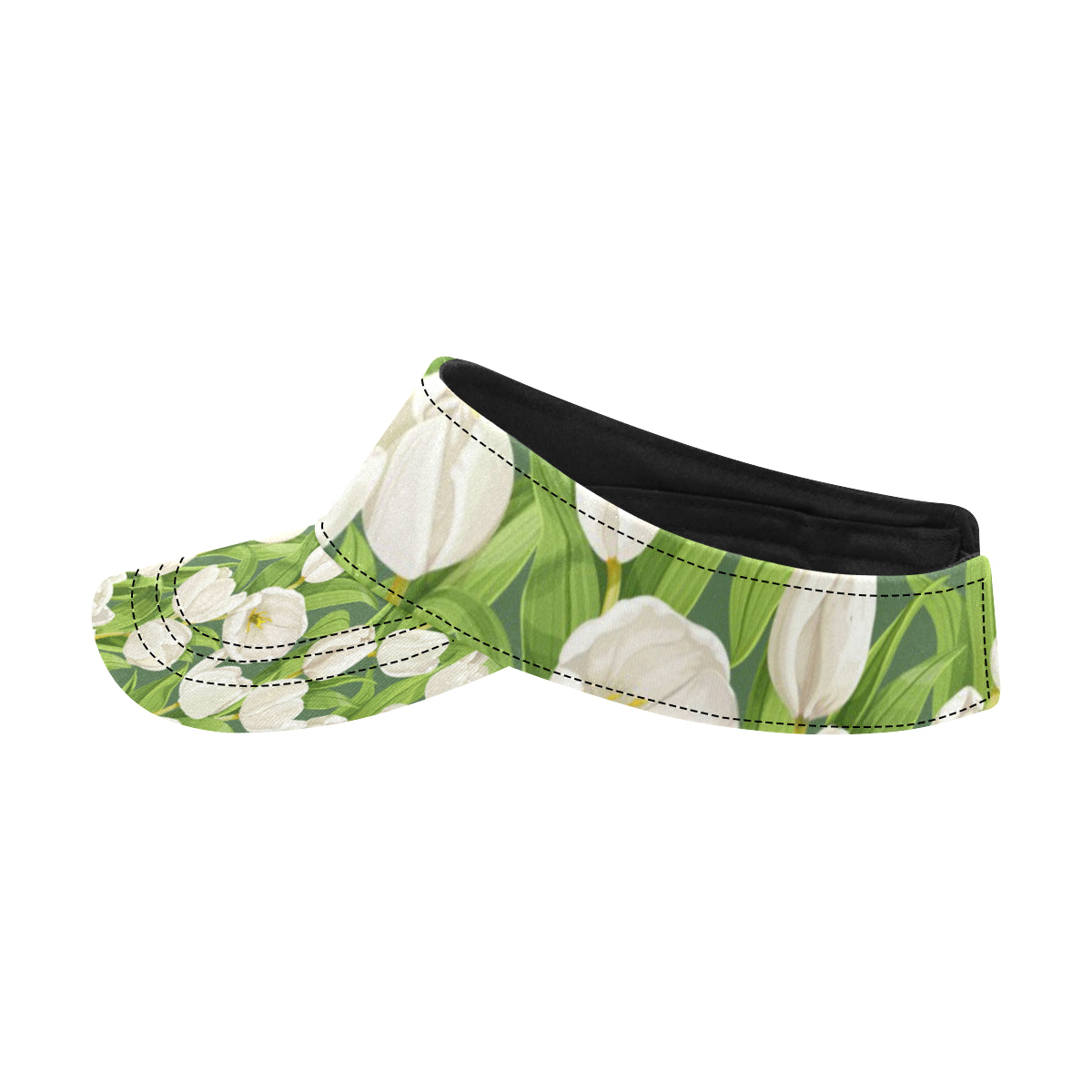 Tulip White Pattern Print Design TP05 Unisex Sun Visor