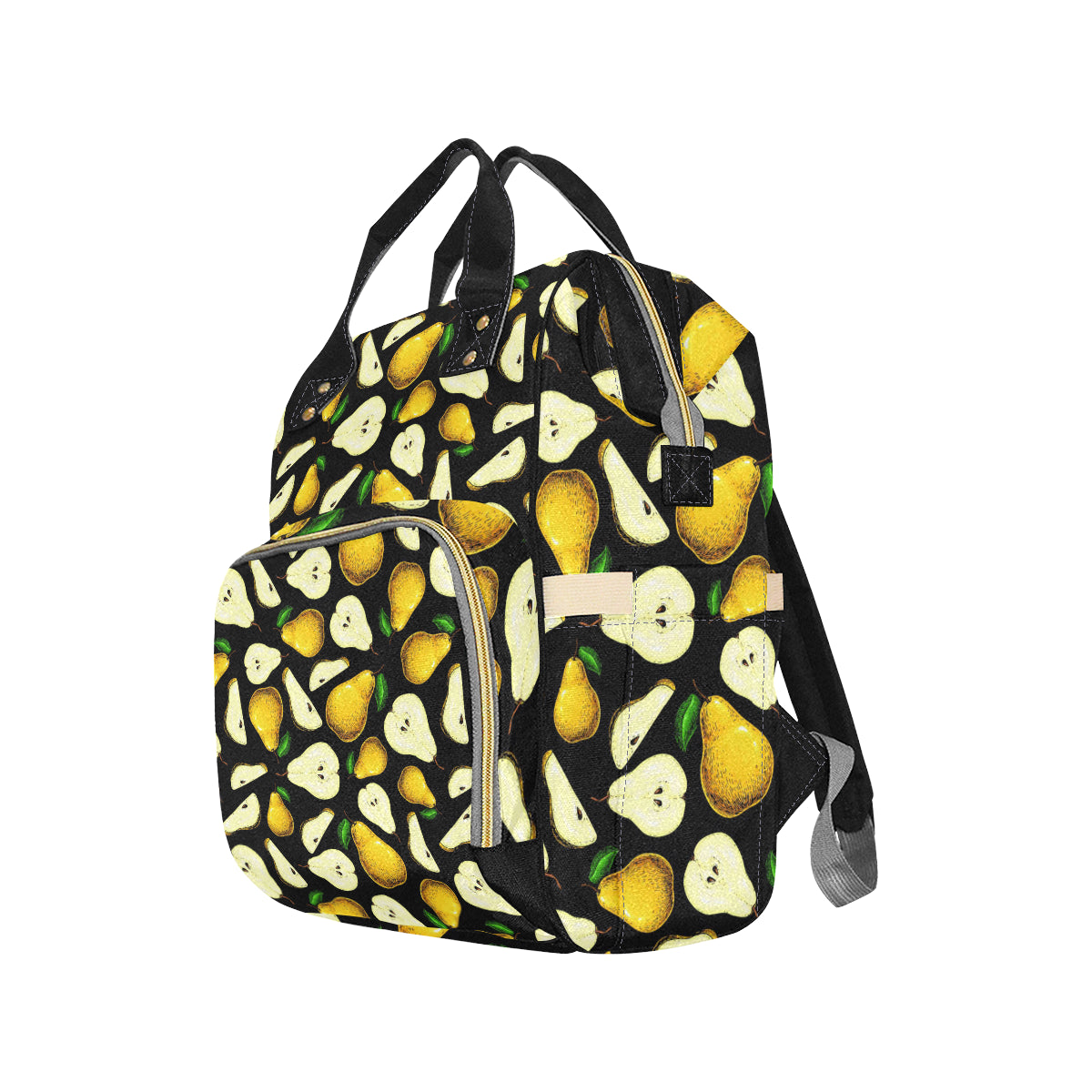 Pear Pattern Print Design PE01 Diaper Bag Backpack