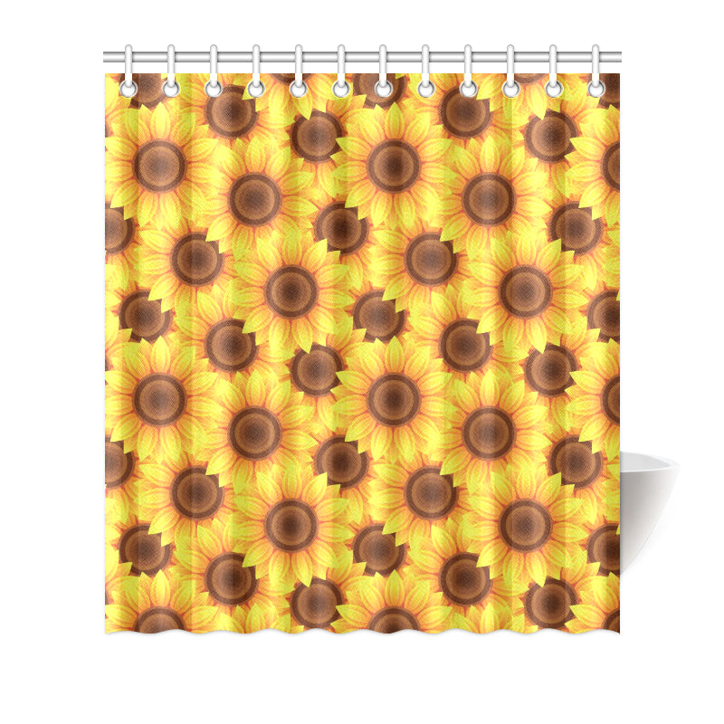 Sunflower Pattern Print Design SF07 Shower Curtain