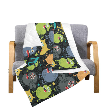 Monster Pattern Print Design 01 Premium Quilt