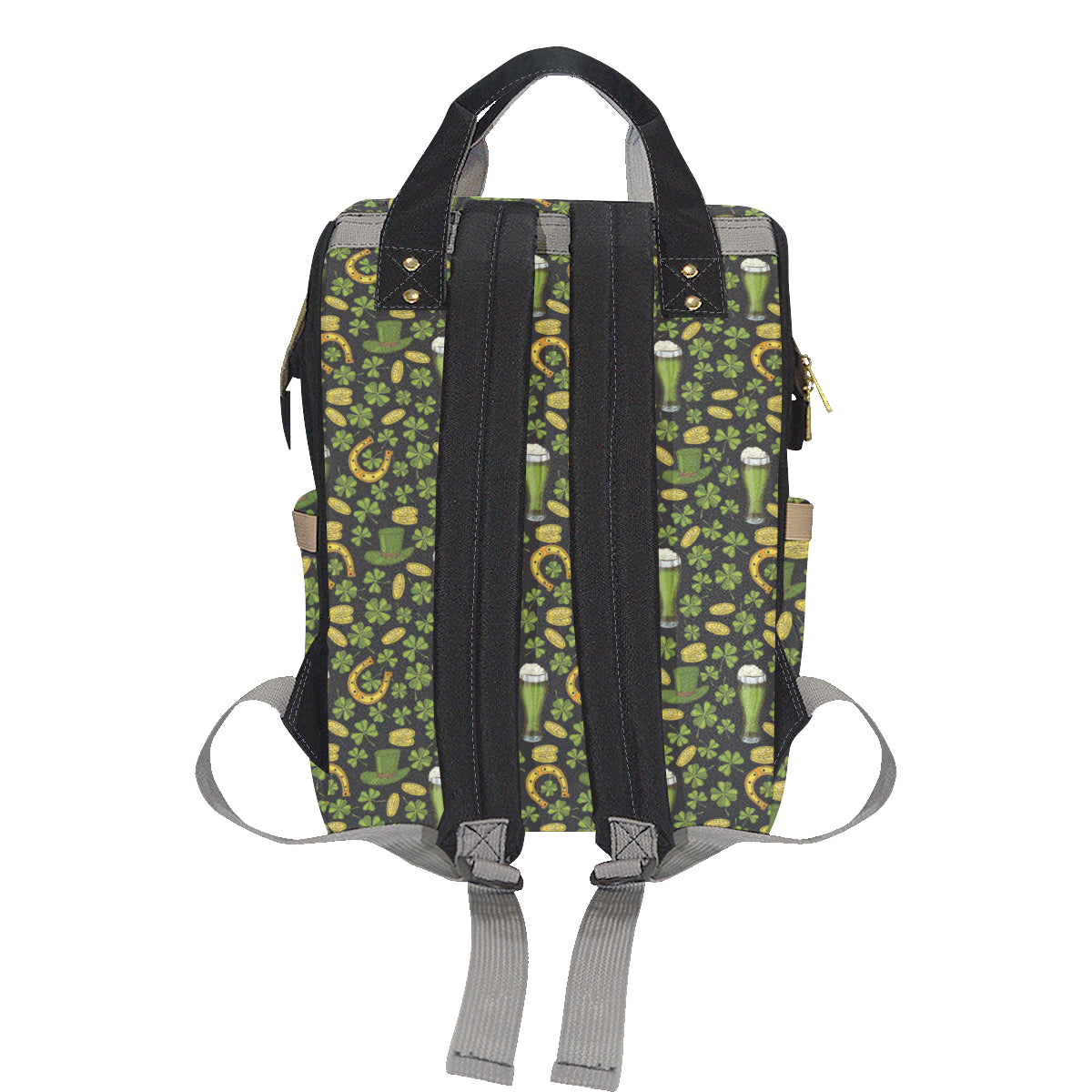 Clover St Patricks Pattern Print Design 03 Diaper Bag Backpack
