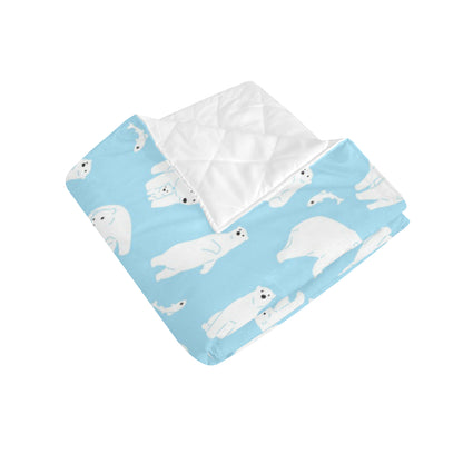Polar Bear Pattern Print Design PB01 Premium Quilt