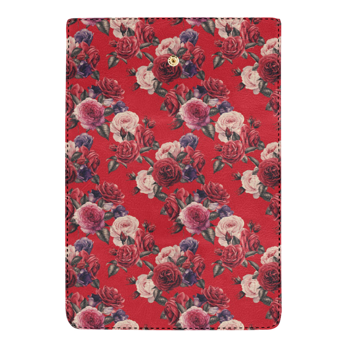Rose Red Pattern Print Design RO07 Women's Trifold Wallet
