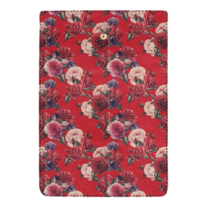Rose Red Pattern Print Design RO07 Women's Trifold Wallet