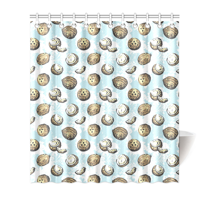 Coconut Pattern Print Design CN01 Shower Curtain