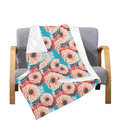 Dahlia Pattern Print Design DH05 Premium Quilt
