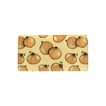 Onion Pattern Print Design A04 Women's Trifold Wallet