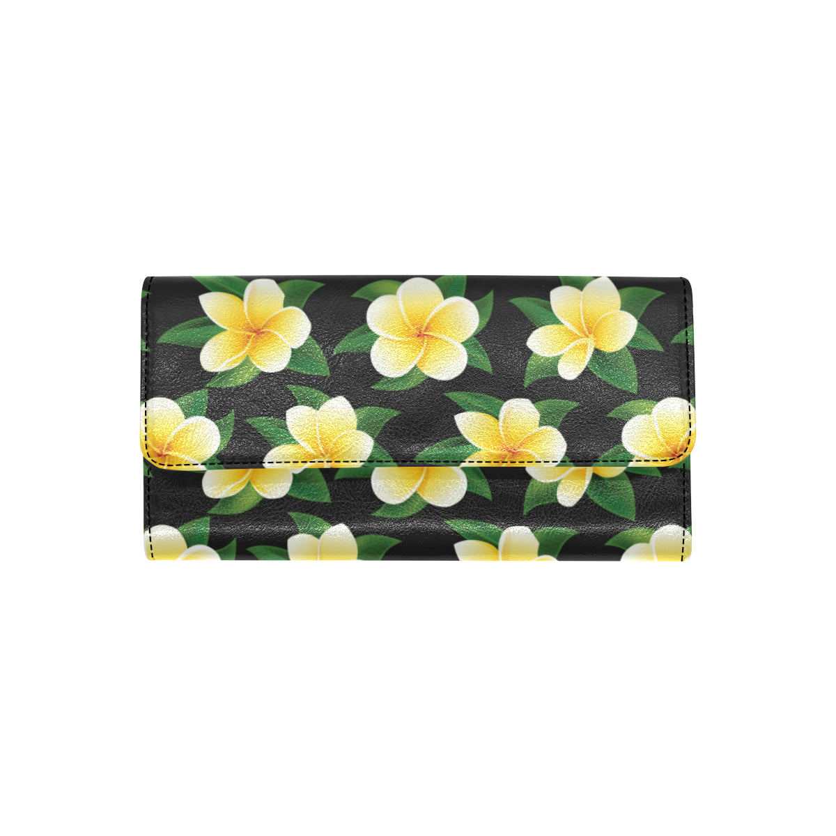 Plumeria Pattern Print Design A03 Women's Trifold Wallet