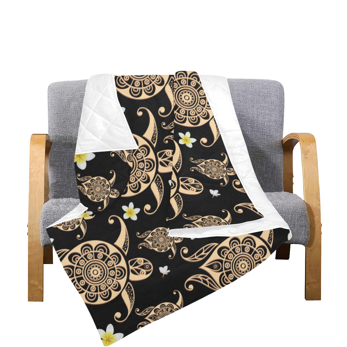 Turtle Polynesian Tribal Hawaiian Premium Quilt