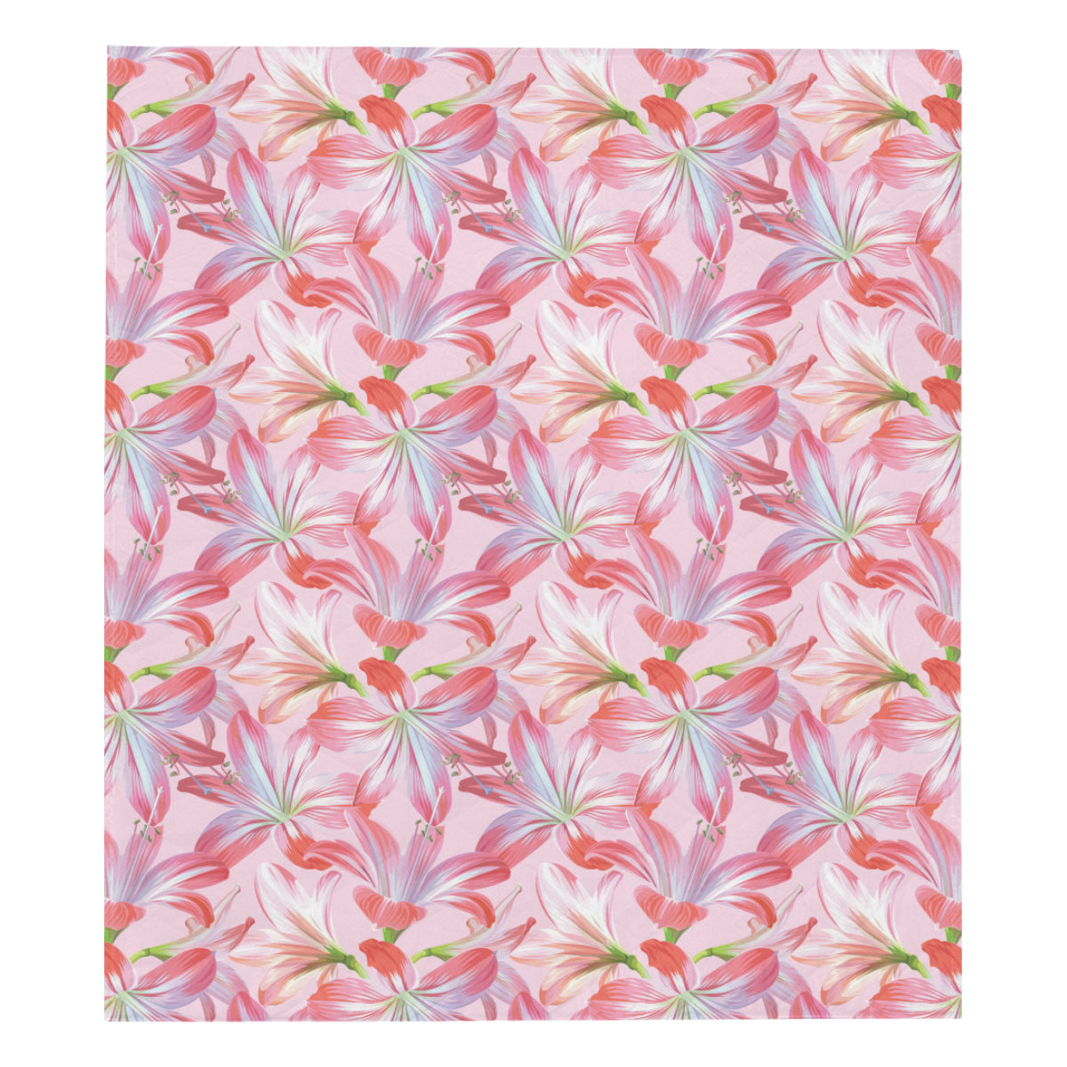 Amaryllis Pattern Print Design 02 Premium Quilt