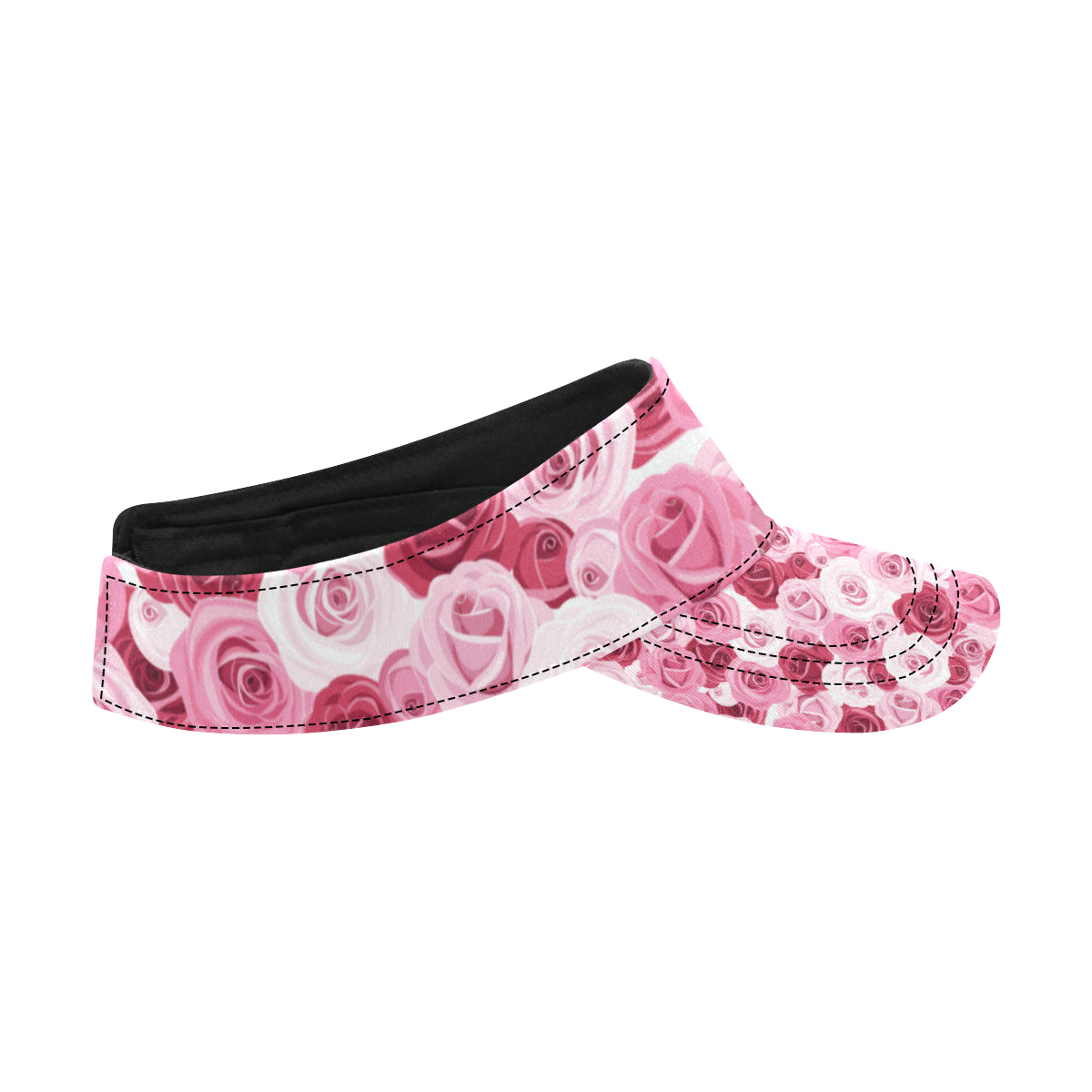 Pink Red Rose Pattern Print Unisex Sun Visor