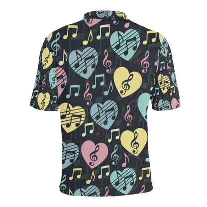 Music note Pattern Print Design A03 Men Polo Shirt