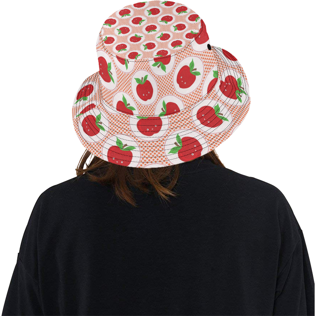 Apple Pattern Print Design AP08 Unisex Bucket Hat