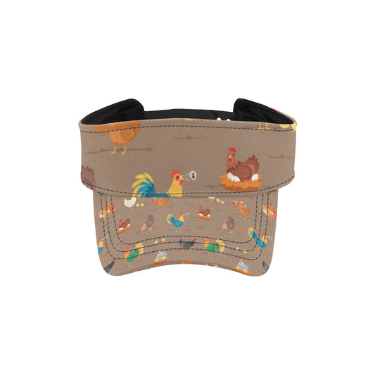 Chicken Happy Print Pattern Unisex Sun Visor