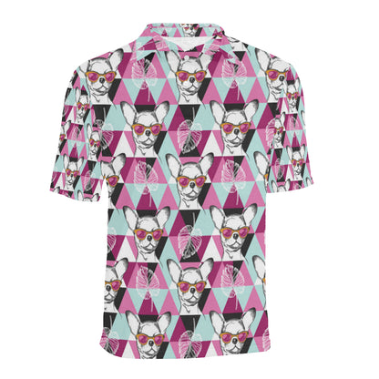 Chihuahua Cute Triangle Pattern Men Polo Shirt